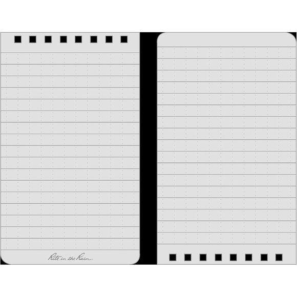 Weatherproof Top Spiral Notebook, 3" x 5", Black Cover, Universal Pattern, 3 Pac - Picture 5 of 8